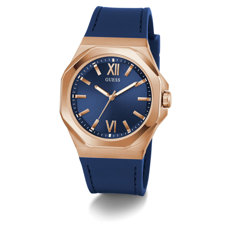Guess Emperor Blue Round Dial Quartz Analog Men Watch Watch Guess