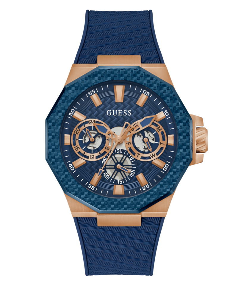Guess Indy Blue Round Dial Quartz Analog Men Watch Watch Guess