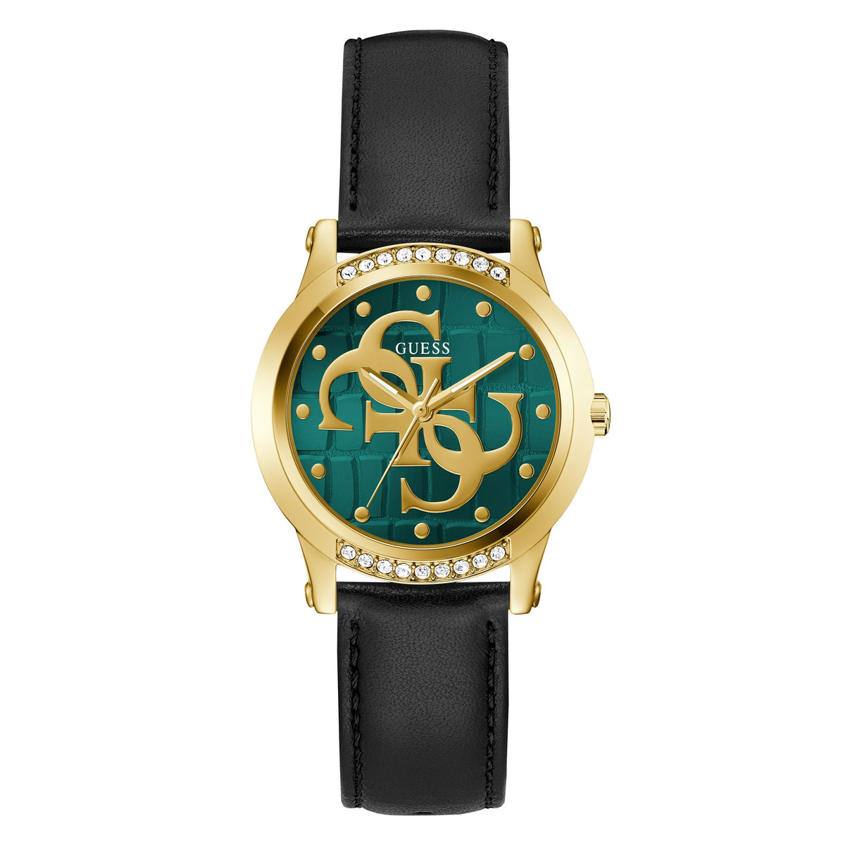 Guess Annette Leather Green Round Dial Quartz Analog Women Watch