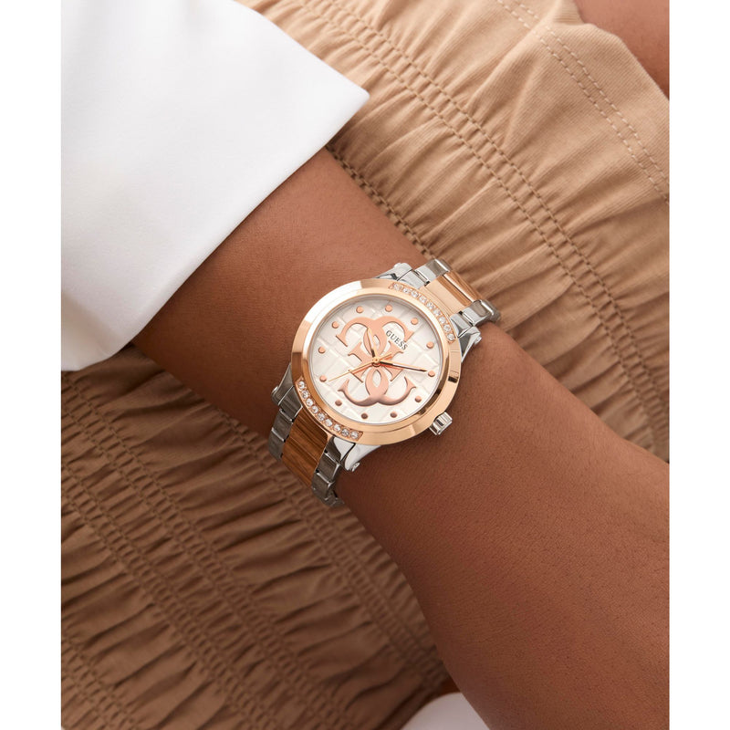 Guess Annette White Round Dial Quartz Analog Women Watch Watch Guess