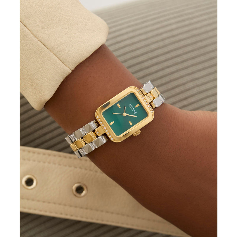 Guess Isla Green Rectangle Dial Quartz Analog Women Watch Watch Guess