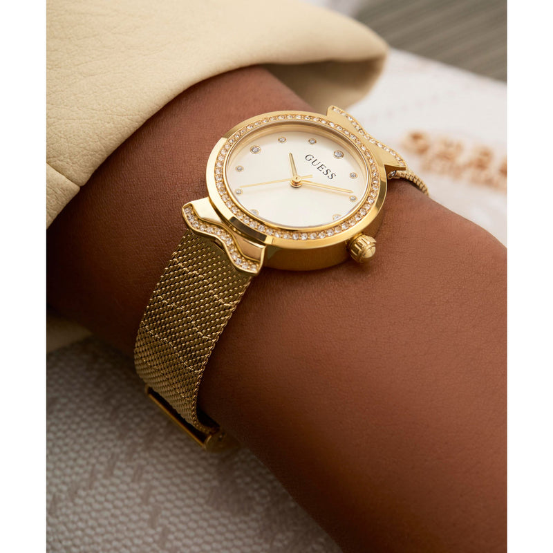 Guess Mermaid White Round Dial Quartz Analog Women Watch Watch Guess