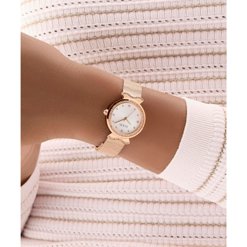 Guess Mermaid White Round Dial Quartz Analog Women Watch Watch Guess