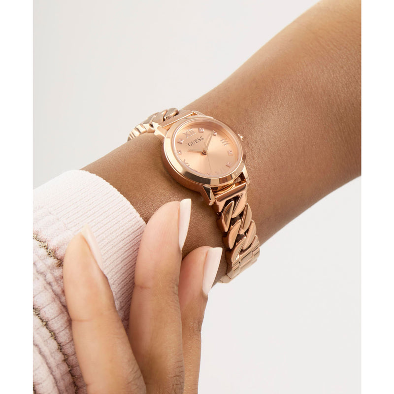 Guess Chime Rose Gold Round Dial Quartz Analog Women Watch Watch Guess