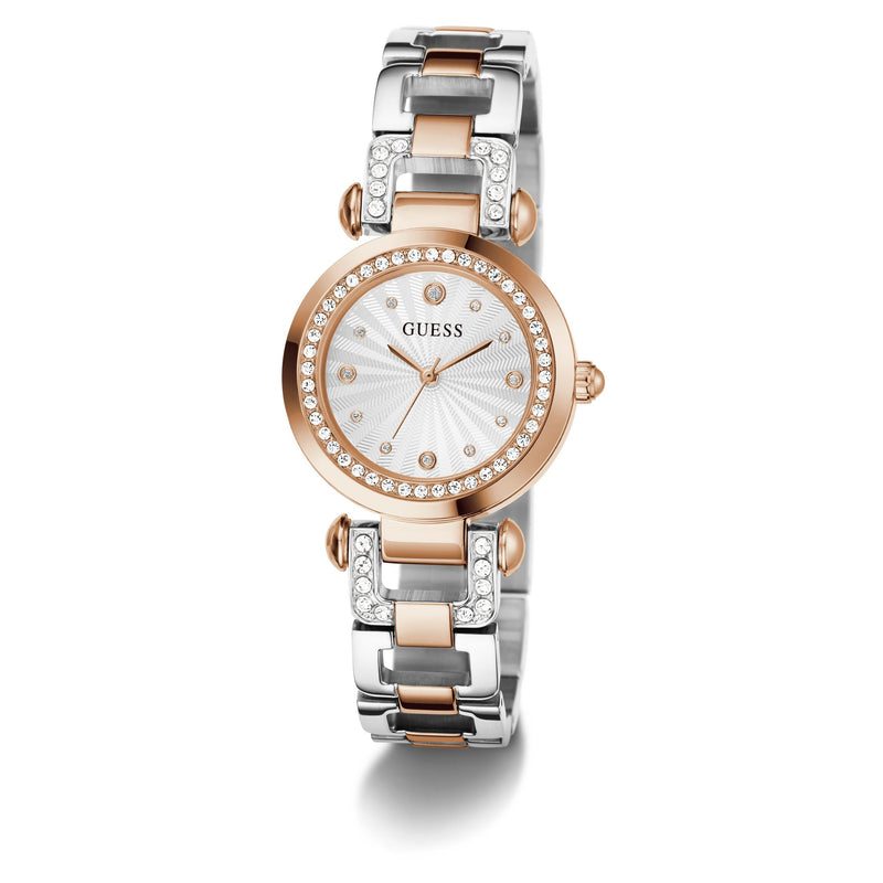 Guess Ginger Silver Round Dial Quartz Analog Women Watch Watch Guess