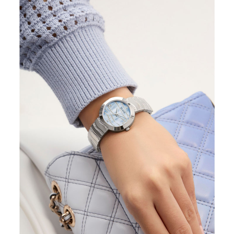 Guess Laguna Blue Round Dial Quartz Analog Women Watch Watch Guess