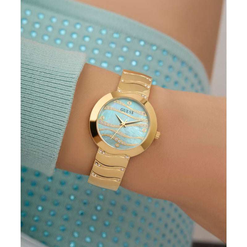 Guess Laguna Green Round Dial Quartz Analog Women Watch Watch Guess