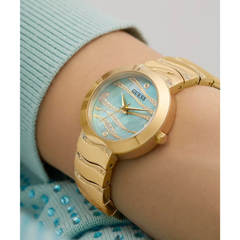 Guess Laguna Green Round Dial Quartz Analog Women Watch Watch Guess