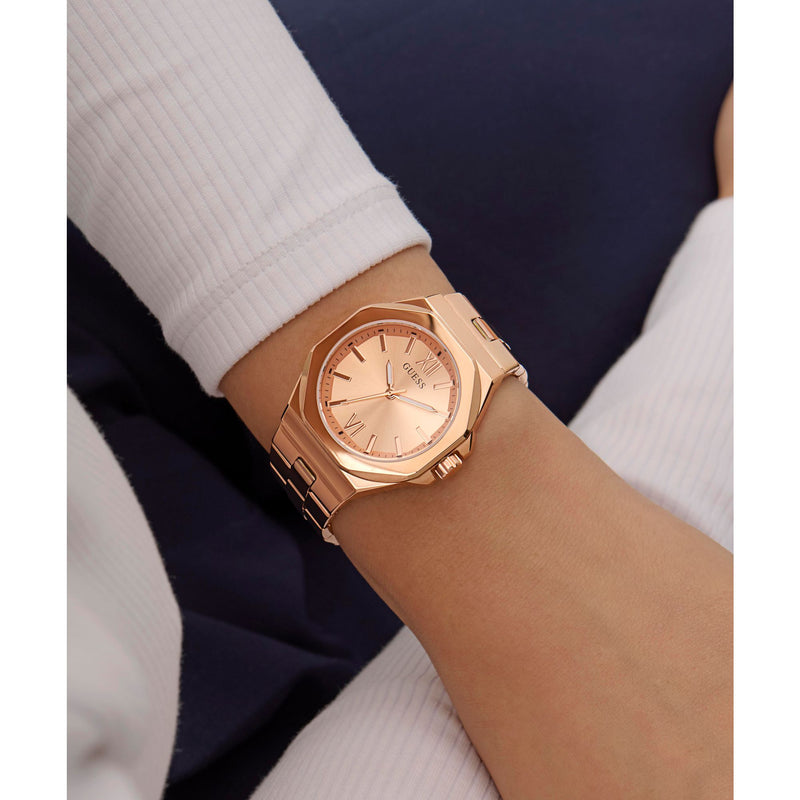 Guess Empress Rose Gold Round Dial Quartz Analog Women Watch Watch Guess