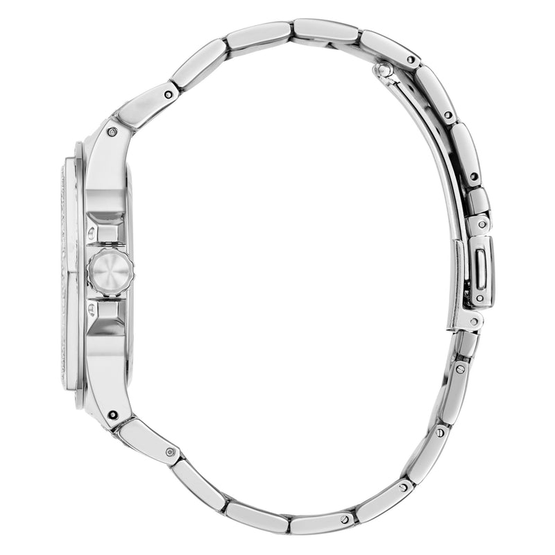 Guess Envy Silver Round Dial Quartz Analog Women Watch Watch Guess