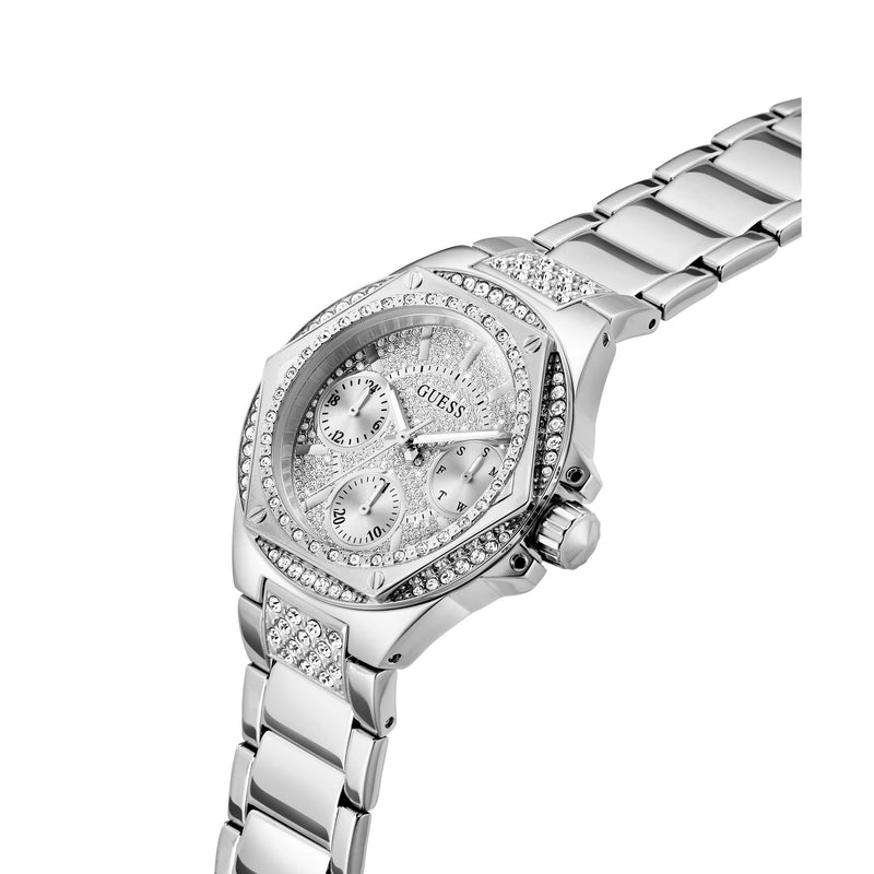Guess Envy Silver Round Dial Quartz Analog Women Watch Watch Guess