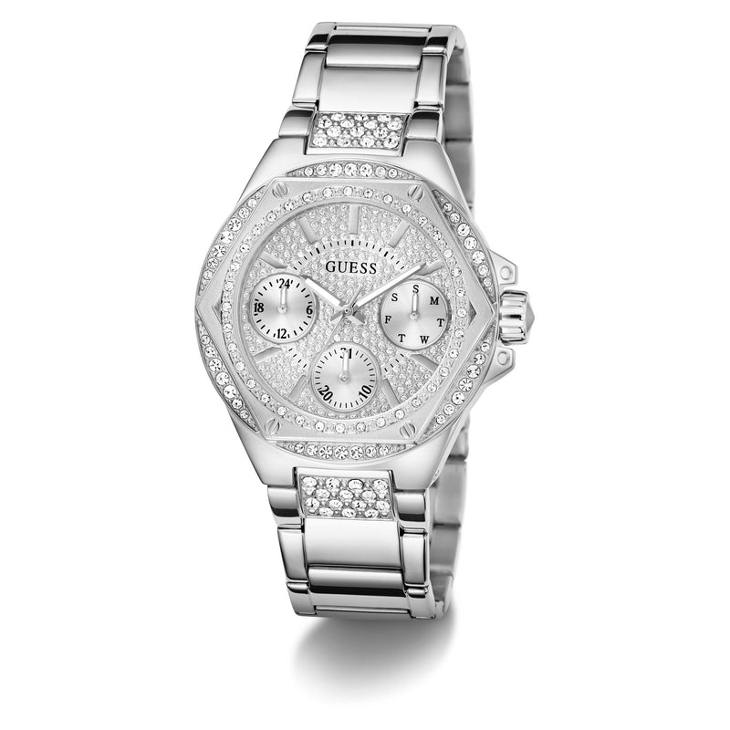 Guess Envy Silver Round Dial Quartz Analog Women Watch Watch Guess