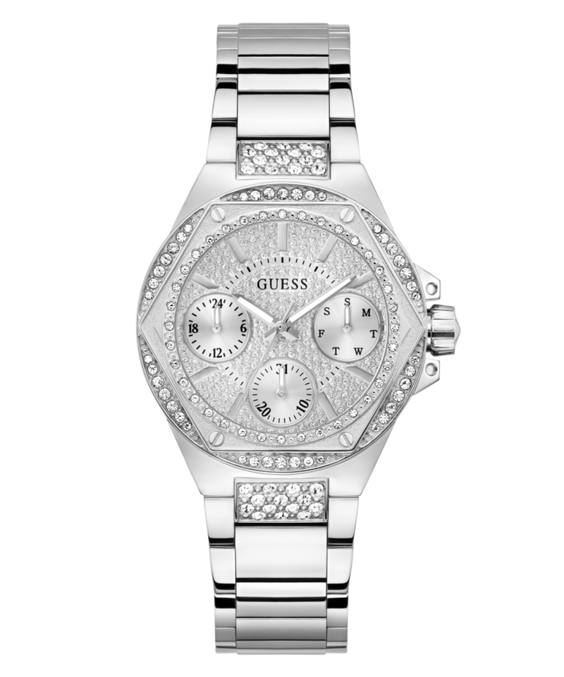 Guess Envy Silver Round Dial Quartz Analog Women Watch Watch Guess