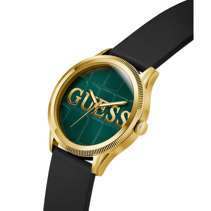 Guess Reputation Green Round Dial Quartz Analog Men Watch Watch Guess