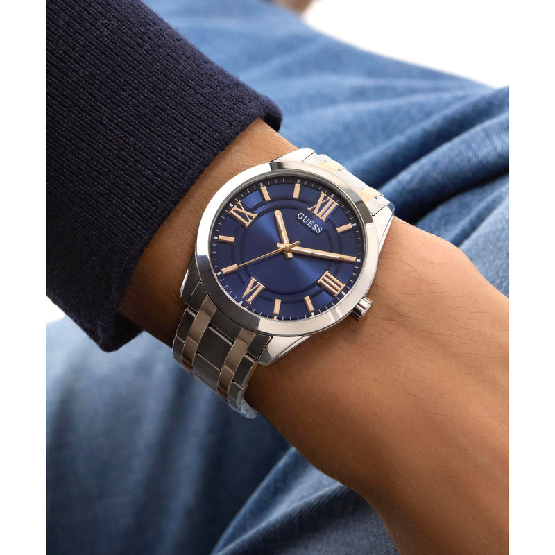 Guess Elliot Blue Round Dial Quartz Analog Men Watch Watch Guess