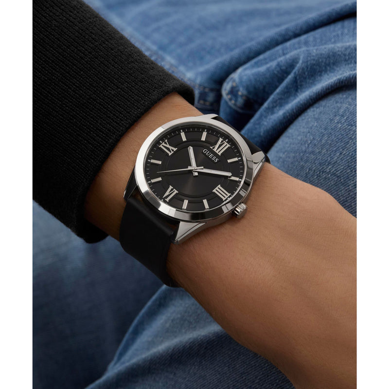 Guess Elliot Black Round Dial Quartz Analog Men Watch Watch Guess