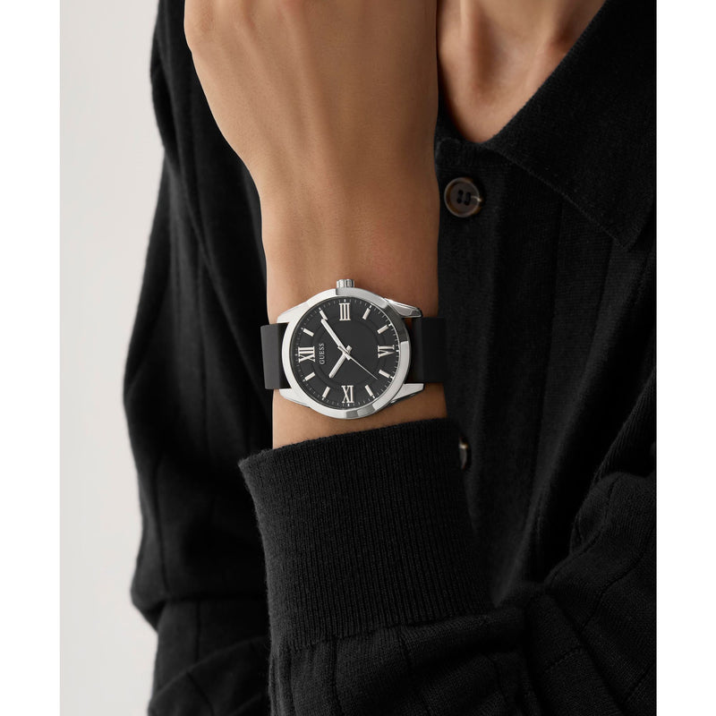 Guess Elliot Black Round Dial Quartz Analog Men Watch Watch Guess