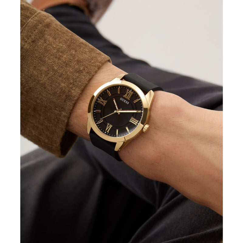 Guess Elliot Black Round Dial Quartz Analog Men Watch Watch Guess