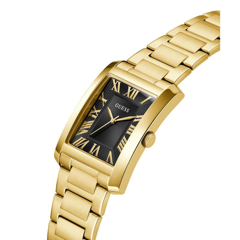 Guess Gd Clyde Black Rectangle Dial Analog Men's Quartz Watch Watch Guess