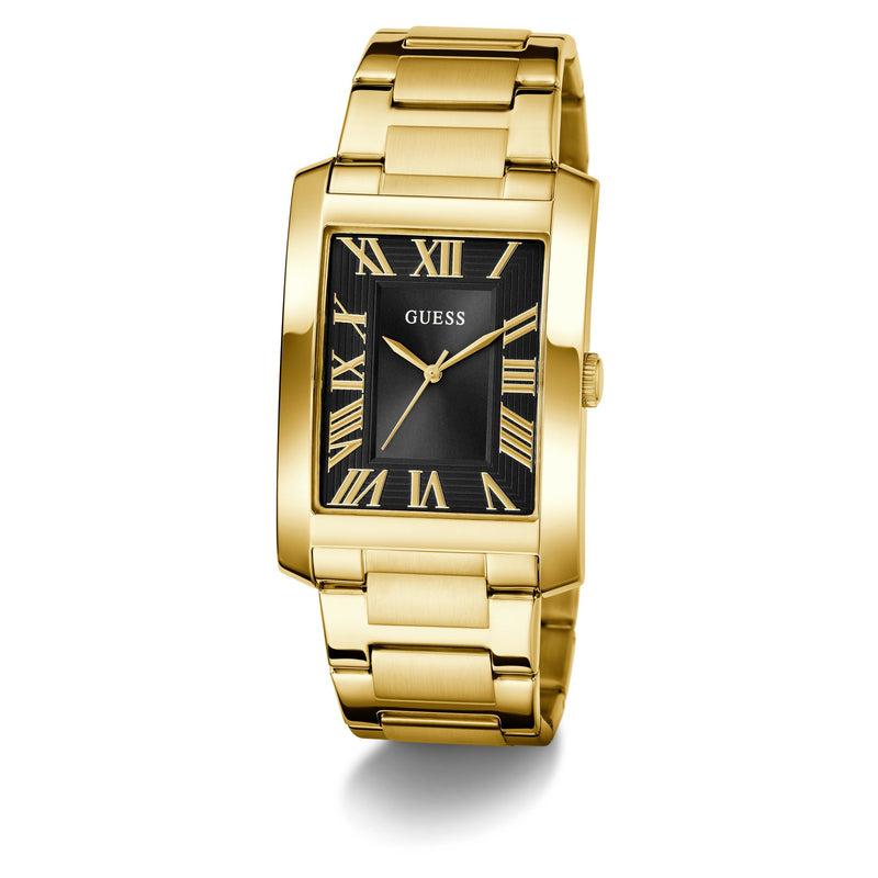 Guess Gd Clyde Black Rectangle Dial Analog Men's Quartz Watch Watch Guess