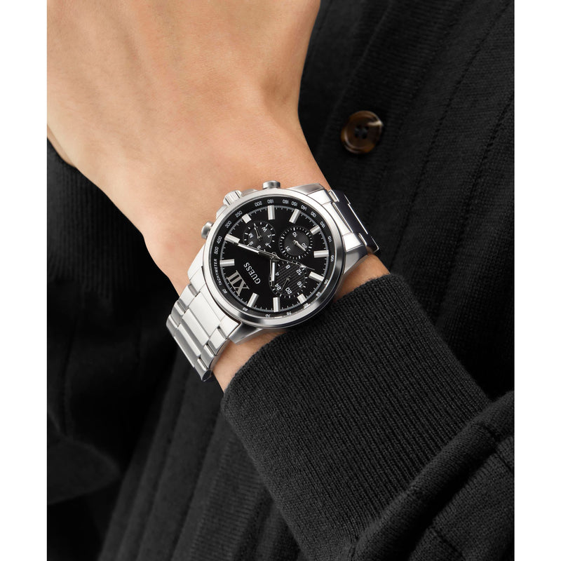 Guess Walker Black Round Dial Quartz Analog Men Watch Watch Guess