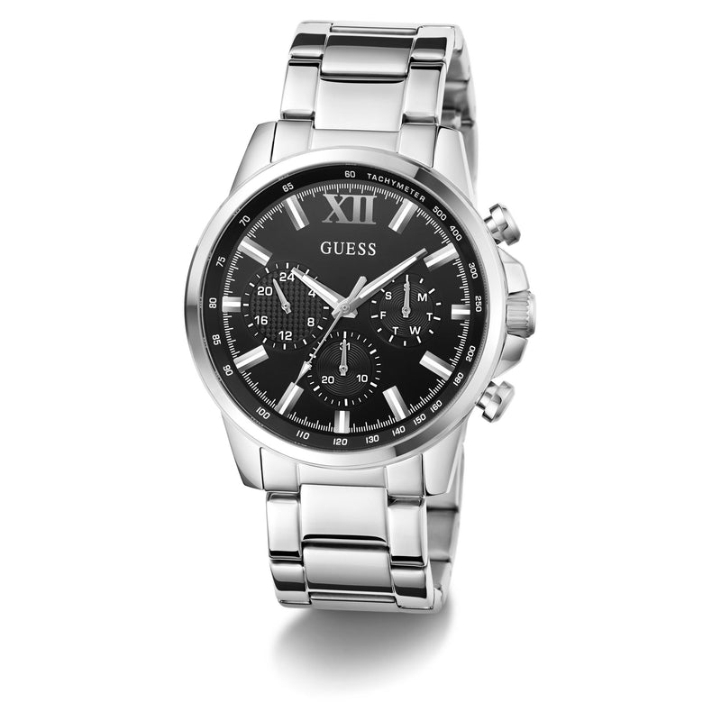 Guess Walker Black Round Dial Quartz Analog Men Watch Watch Guess