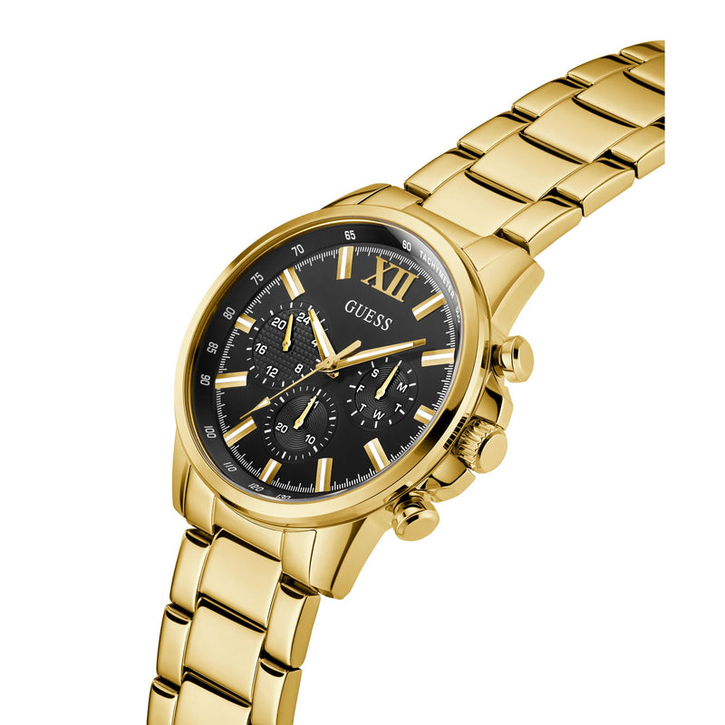 Guess Walker Black Round Dial Quartz Analog Men Watch Watch Guess