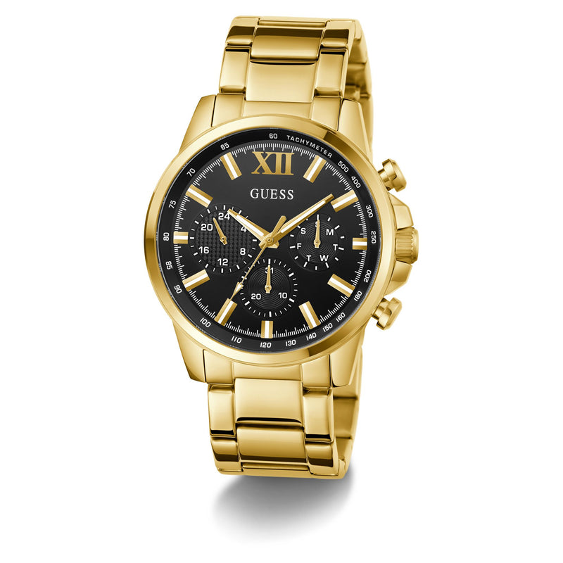 Guess Walker Black Round Dial Quartz Analog Men Watch Watch Guess