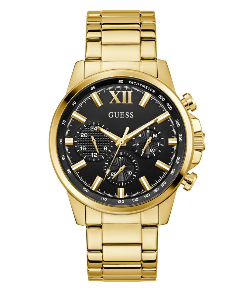 Guess Walker Black Round Dial Quartz Analog Men Watch Watch Guess