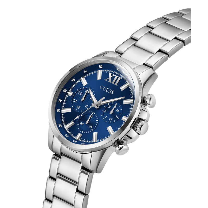 Guess Walker Blue Round Dial Quartz Analog Men Watch Watch Guess