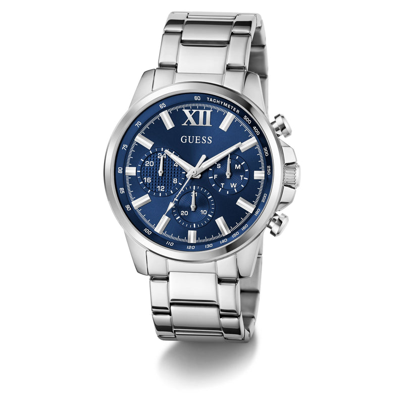 Guess Walker Blue Round Dial Quartz Analog Men Watch Watch Guess