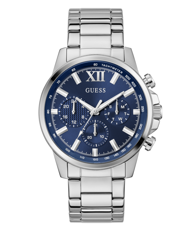 Guess Walker Blue Round Dial Quartz Analog Men Watch Watch Guess