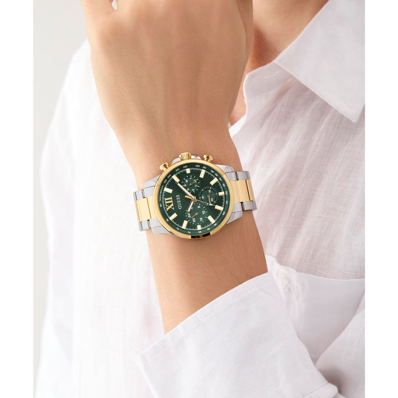 Guess Walker Green Round Dial Quartz Analog Men Watch Watch Guess