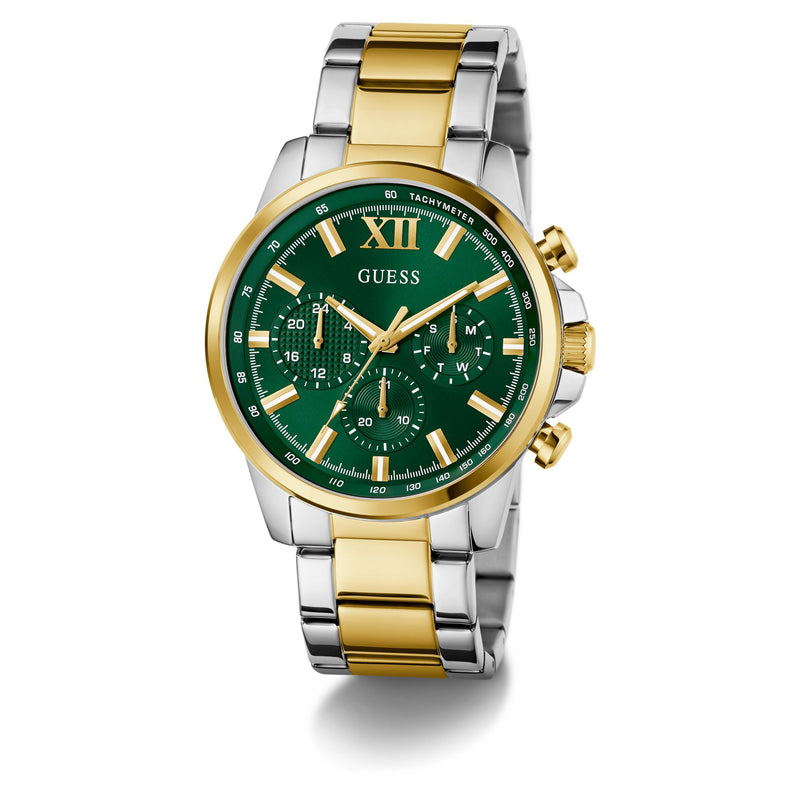 Guess Walker Green Round Dial Quartz Analog Men Watch Watch Guess