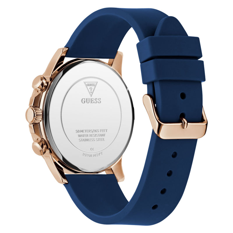 Guess Walker Blue Round Dial Quartz Analog Men Watch Watch Guess