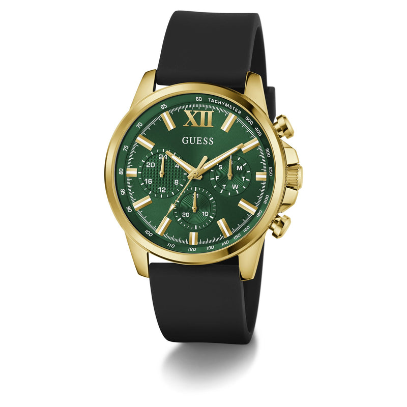Guess Walker Green Round Dial Quartz Analog Men Watch Watch Guess