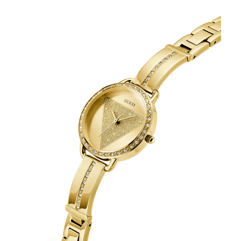 Guess Tri Bellini Champagne Round Dial Quartz Analog Women Watch Watch Guess