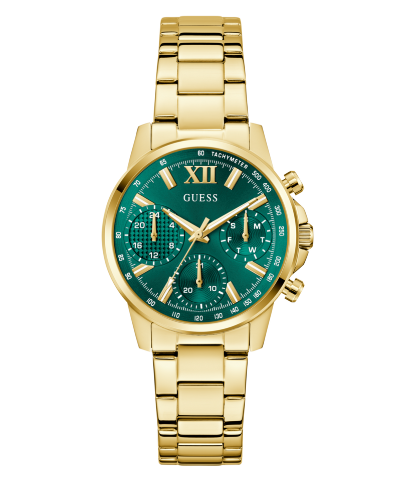 Guess Bailey Green Round Quartz Women Watch Watch Guess