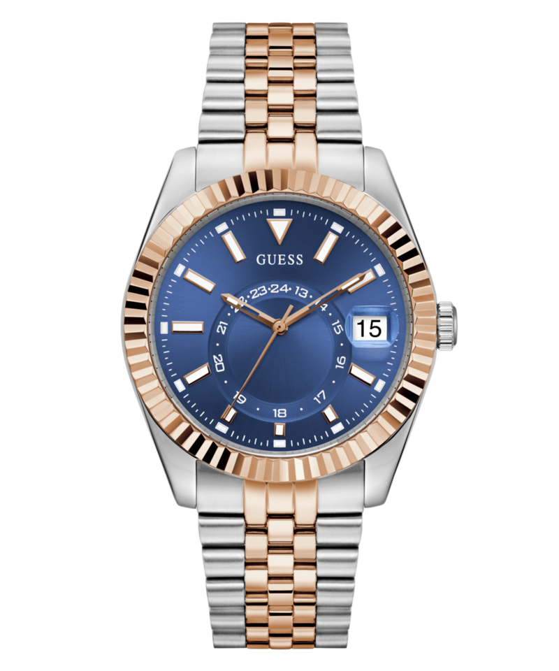 Guess Jaden Blue Round Quartz Men Watch Watch Guess