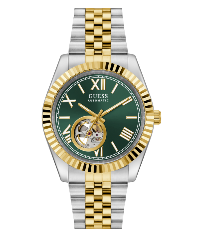 Guess Connoisseur Green Round Mechanical Automatic Men Watch Watch Guess