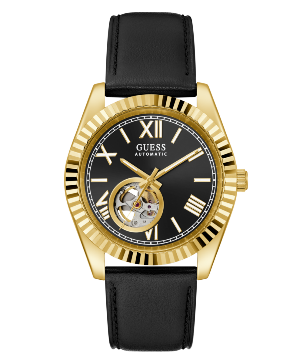 Guess Connoisseur Black Round Mechanical Automatic Men Watch
