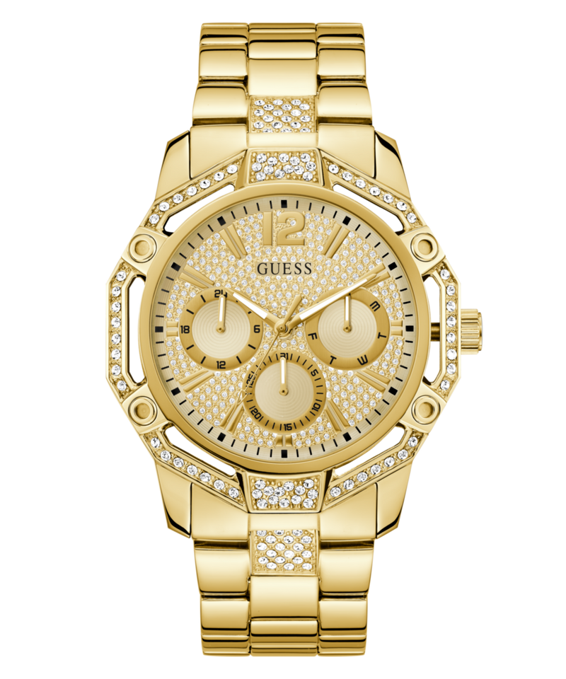 Guess Regal Champagne Round Quartz Men Watch Watch Guess