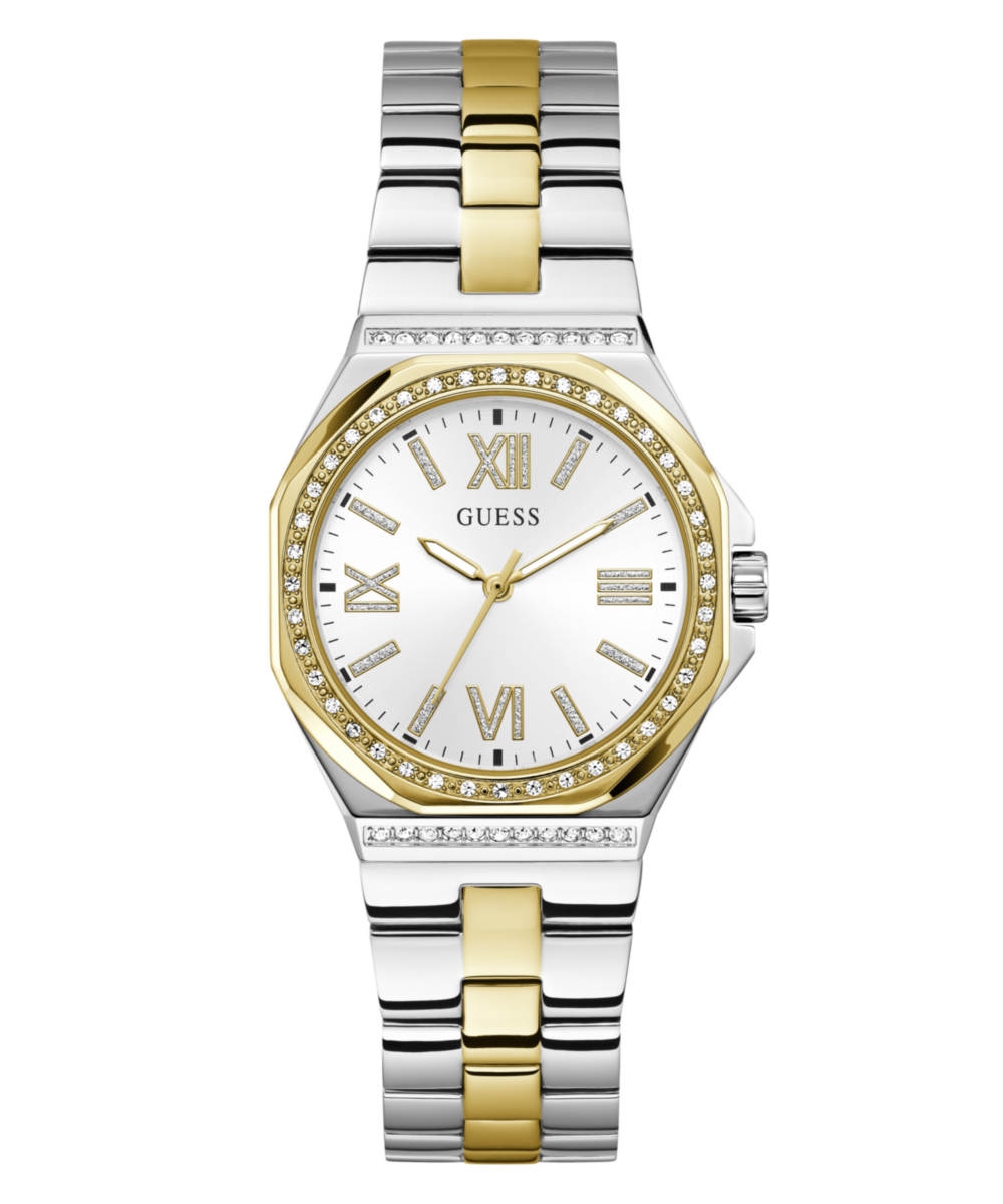 Guess Round 34mm White Dial Analog Women Watch - GW1095L3