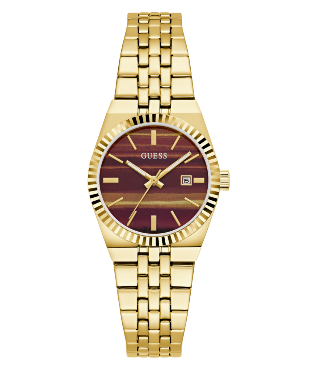 Guess Round 32mm Brown Dial Analog Women Watch - GW1102L2