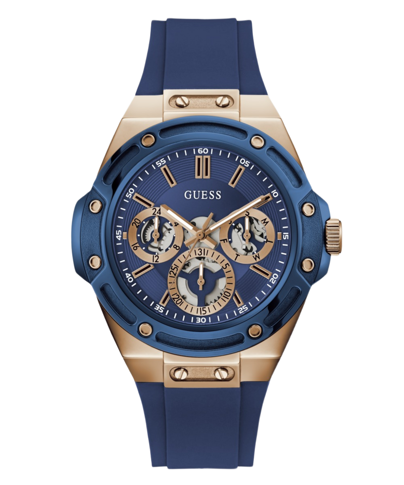 Guess Round 44mm Blue Dial Analog Men Watch - GW1132G5 Watch Guess