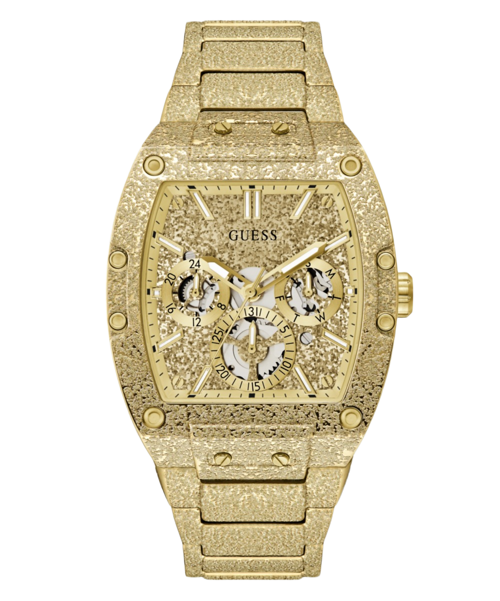 Guess Rectangle 42mm Champagne Dial Analog Men Watch - GW1148G2