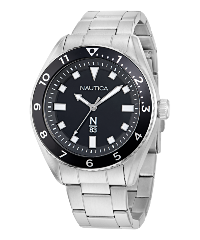 Nautica Finn Black Round Dial Quartz Analog Men Watch Watch Nautica