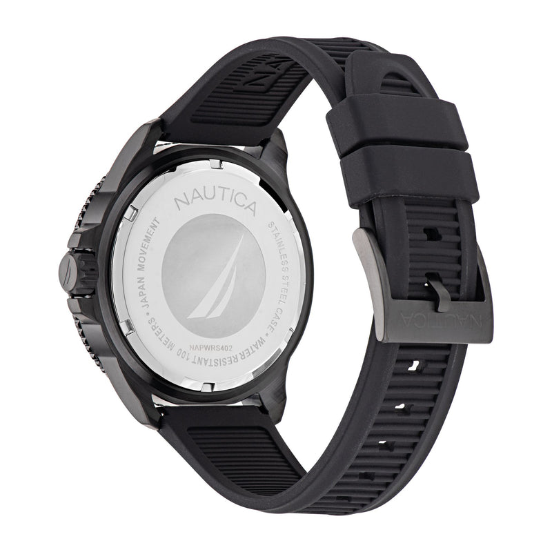 Nautica NCT Windrose Black Round Dial Quartz Analog Men Watch Watch Nautica