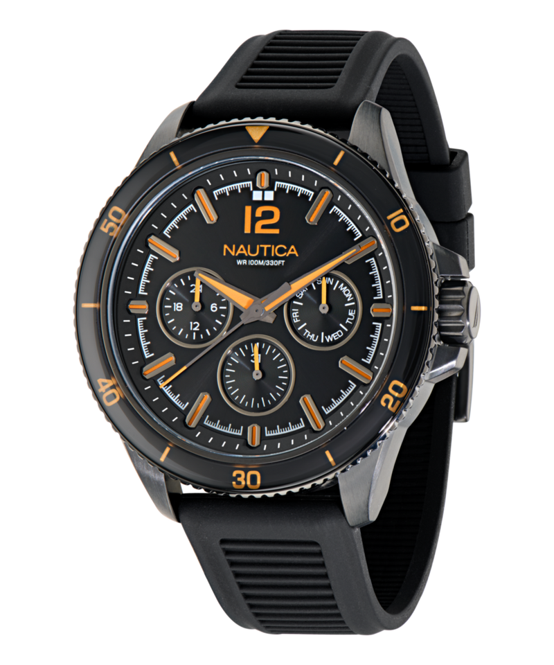 Nautica NCT Windrose Black Round Dial Quartz Analog Men Watch Watch Nautica