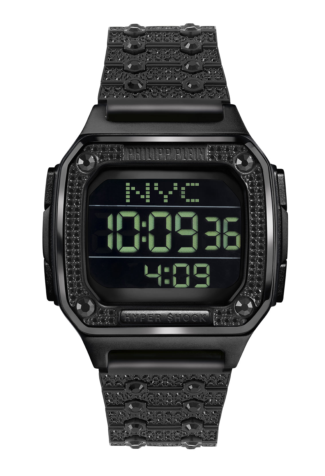 Philipp Plein Hyper $Hock Black Square Dial Quartz Digital Women Watch